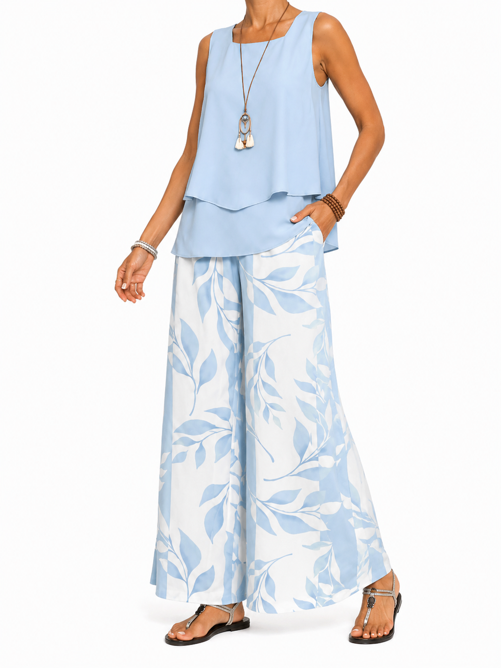 Conjunto Nahia — Top y Pantalón Palazzo