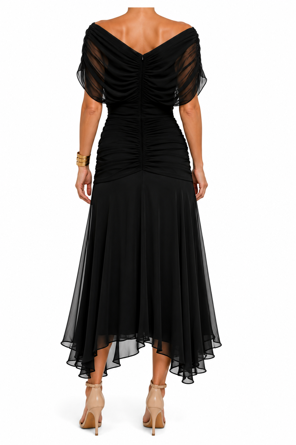 Vestido Malva — Vestido Midi Drapeado