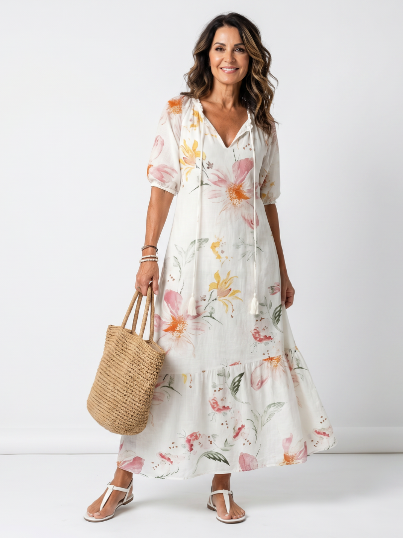 Noa — Vestido Midi de Volantes