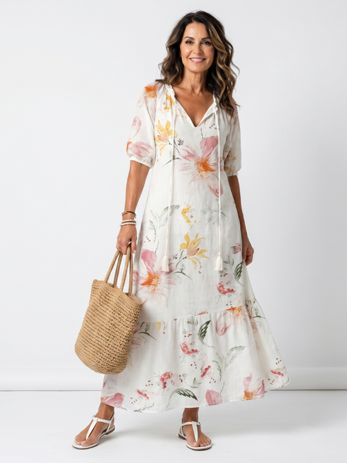 Noa — Vestido Midi de Volantes