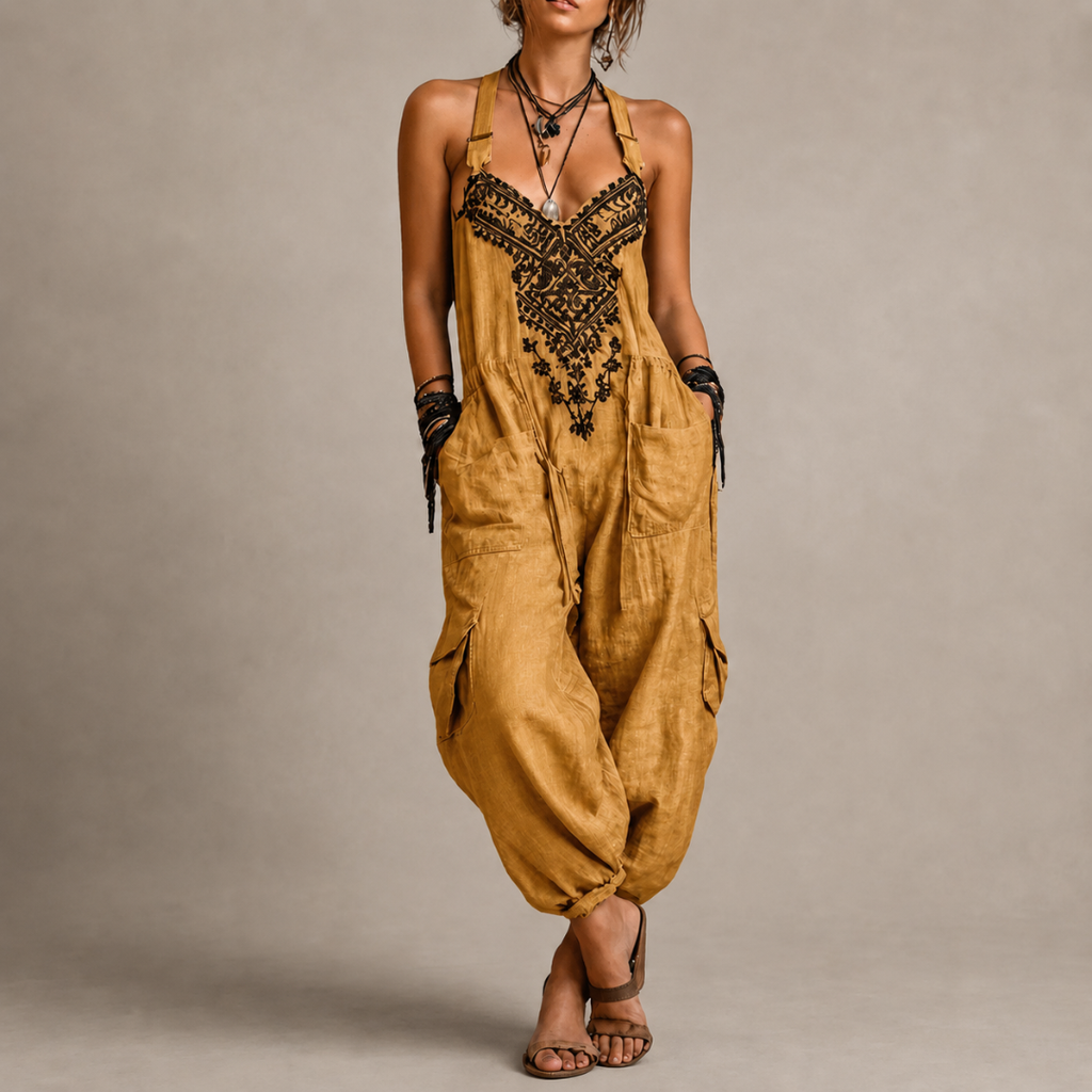 Astrid mono boho bordado amarillo