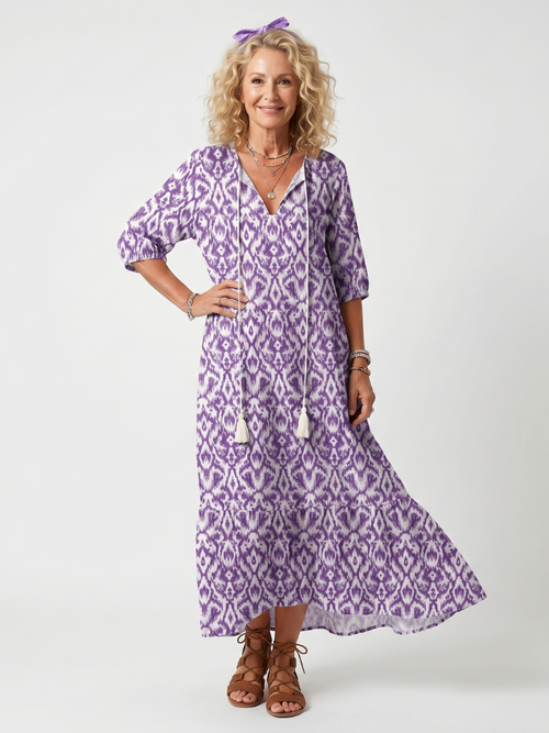 Penélope — Vestido Midi Estampado