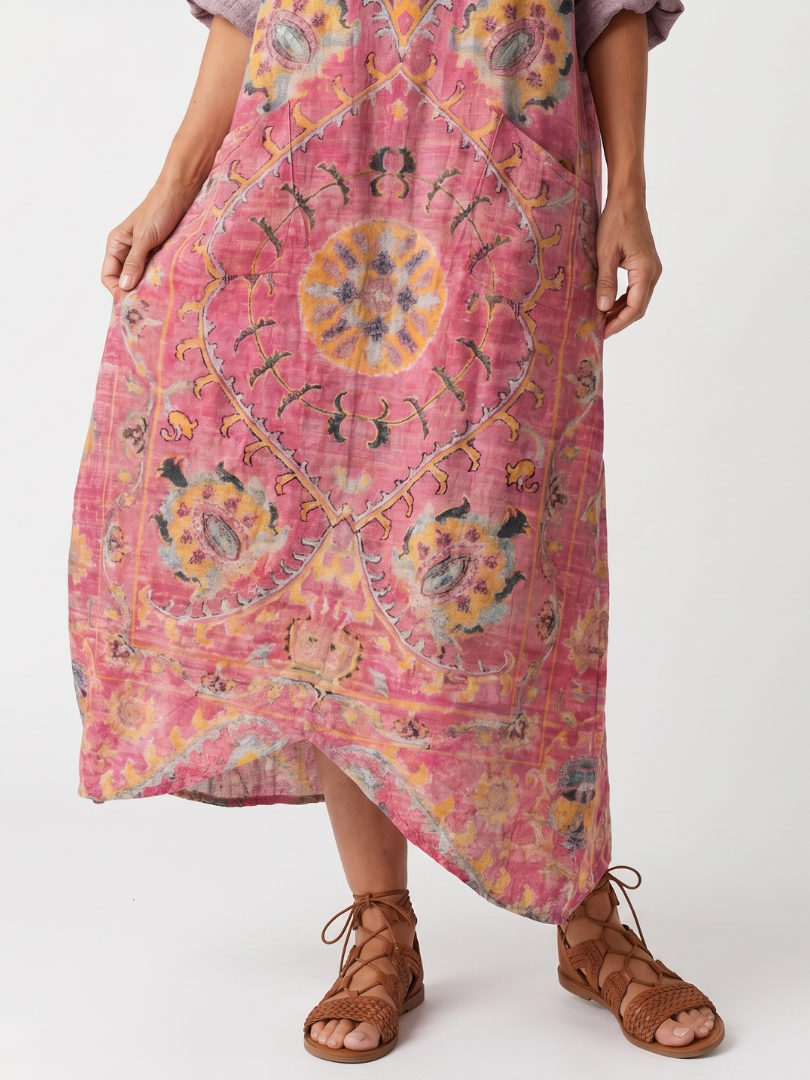 Tilda — Vestido Midi de Estampado Abstracto