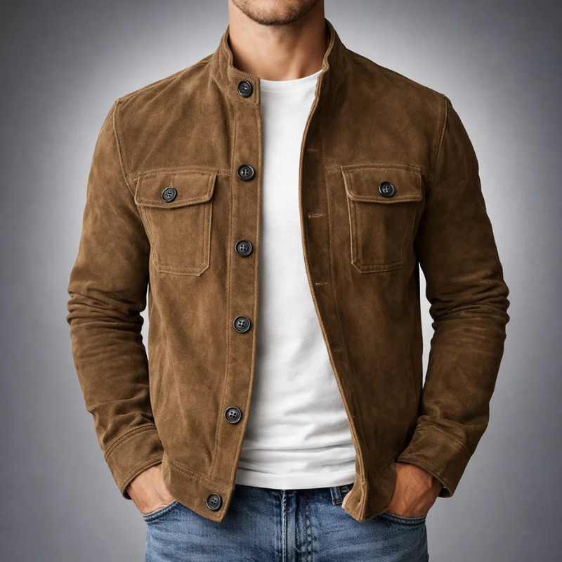 Bomber de ante en marrón