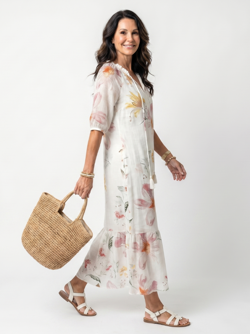 Noa — Vestido Midi de Volantes