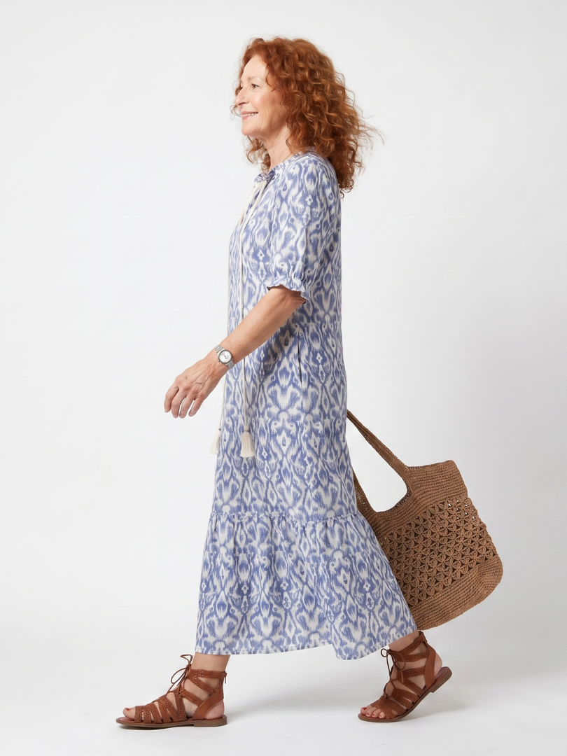 Ottoline — Vestido Midi con Lazo de Borlas