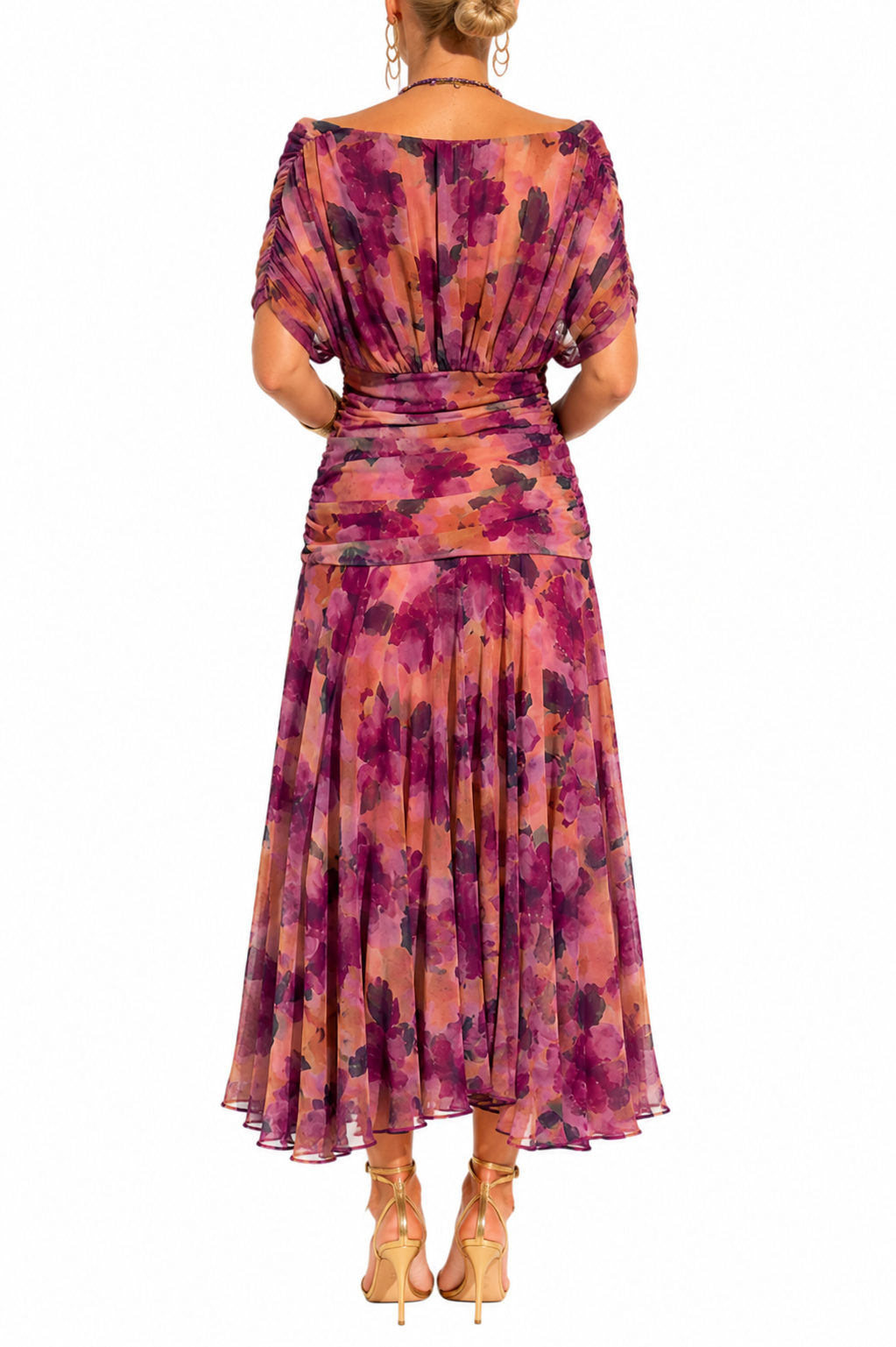 Vestido Malva — Vestido Midi Drapeado