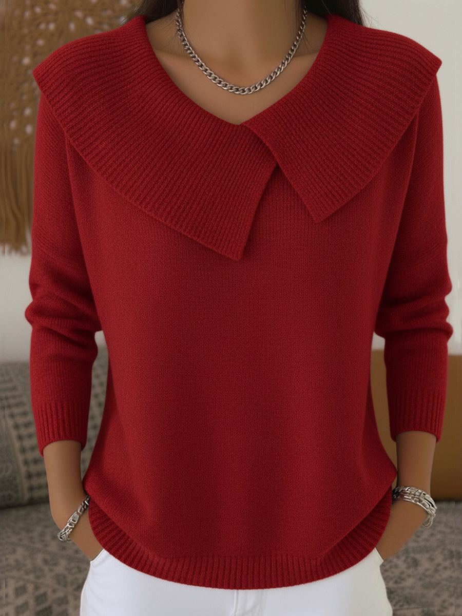 Soledad — Jersey Cálido con Cuello Vuelto