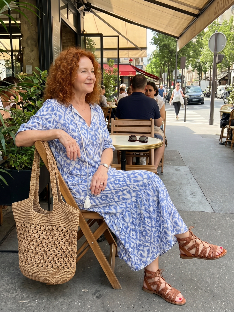 Ottoline — Vestido Midi con Lazo de Borlas