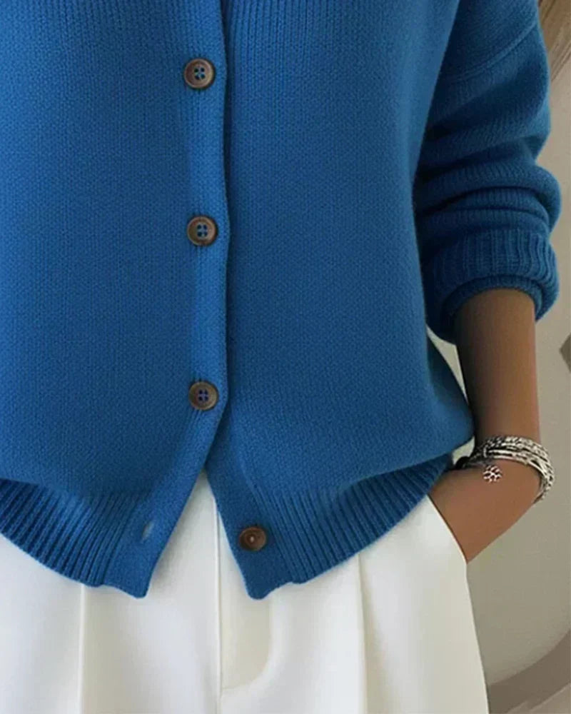 Vega — Chaqueta de Punto con Cuello Camisero