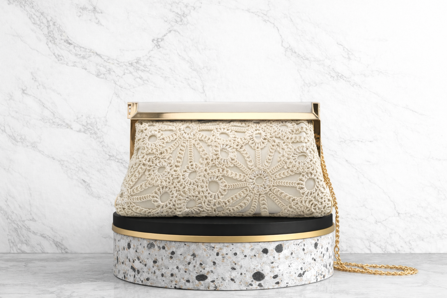 Bolso Clutch Crema