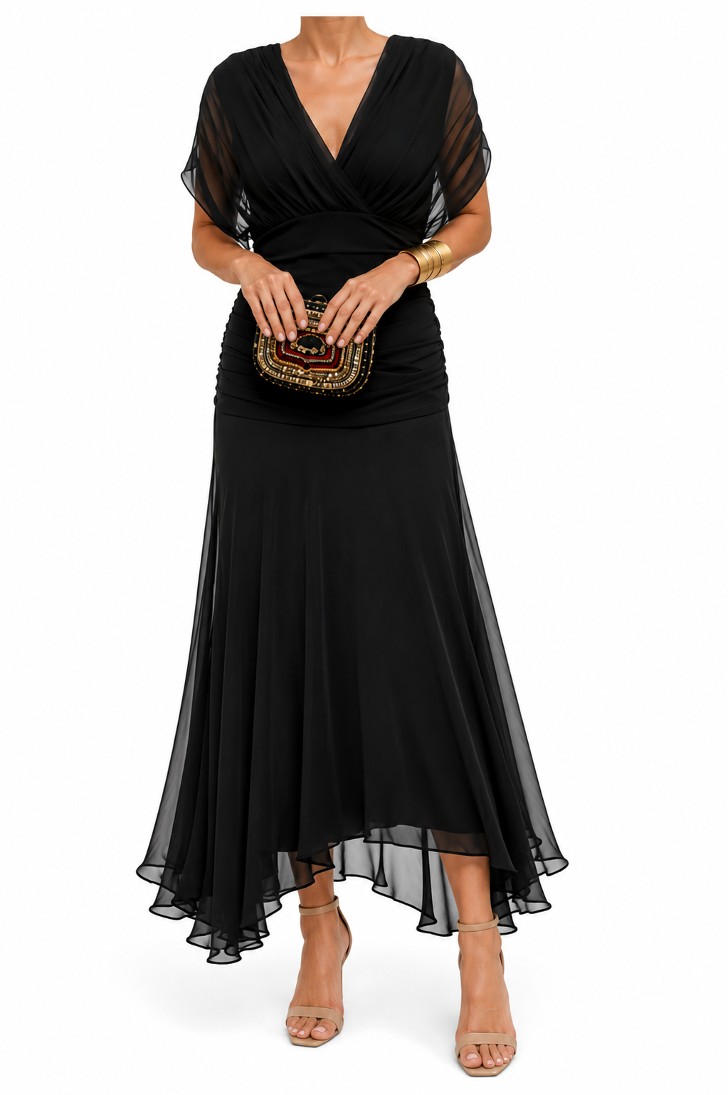 Vestido Malva — Vestido Midi Drapeado