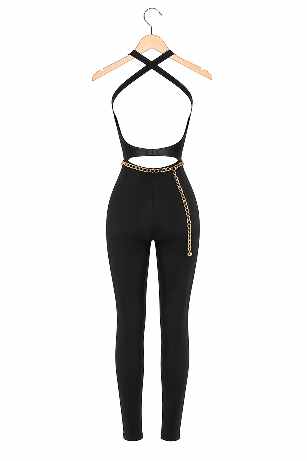 Mono LYCRA JEWEL CROSS HALTER BLACK