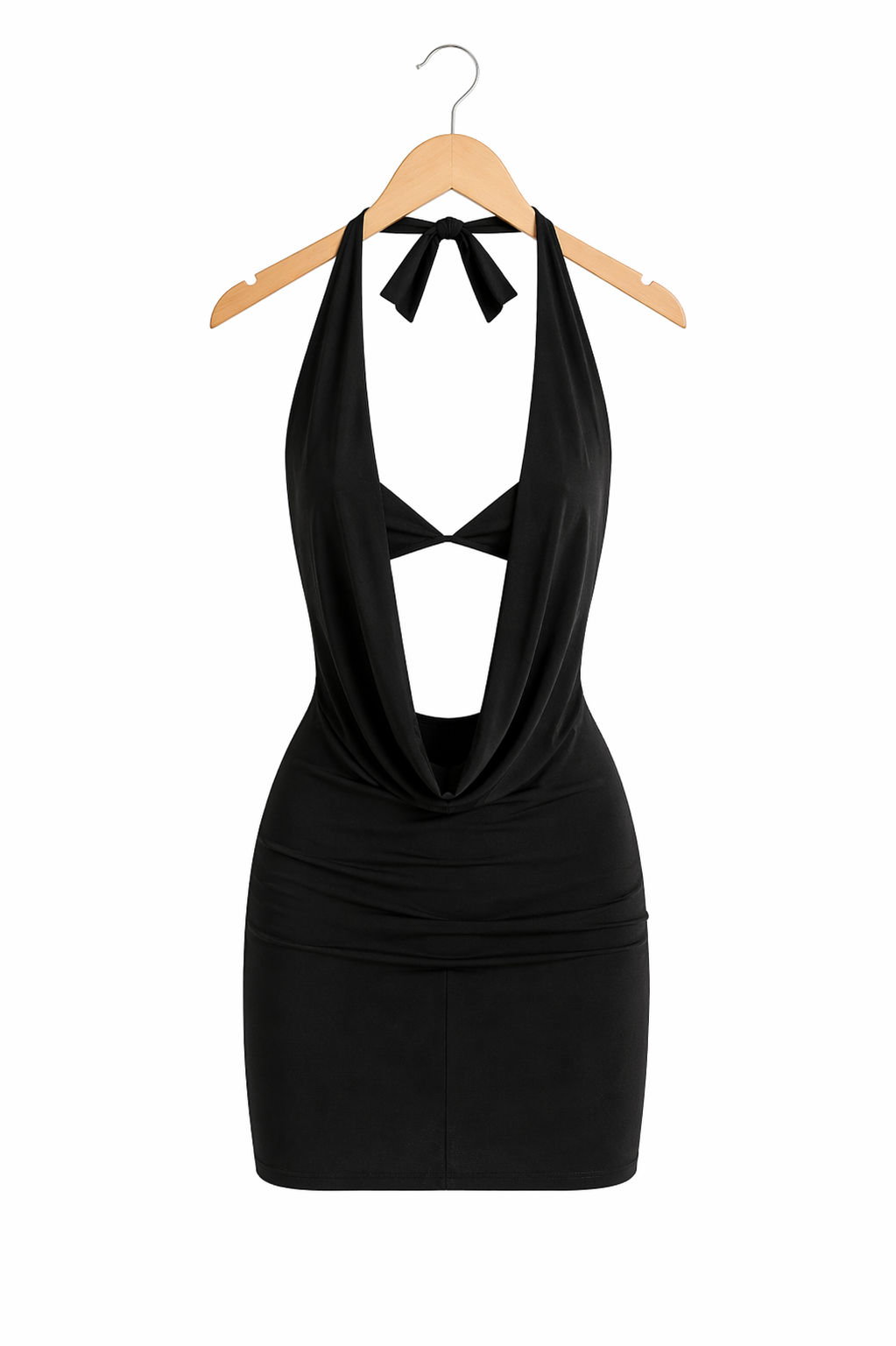 Vestido REVENGE HALTER MINI BLACK