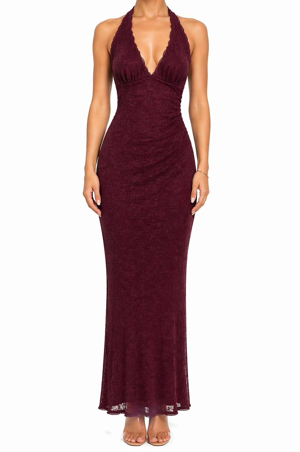 Vestido DESTINY LACE BURGUNDY