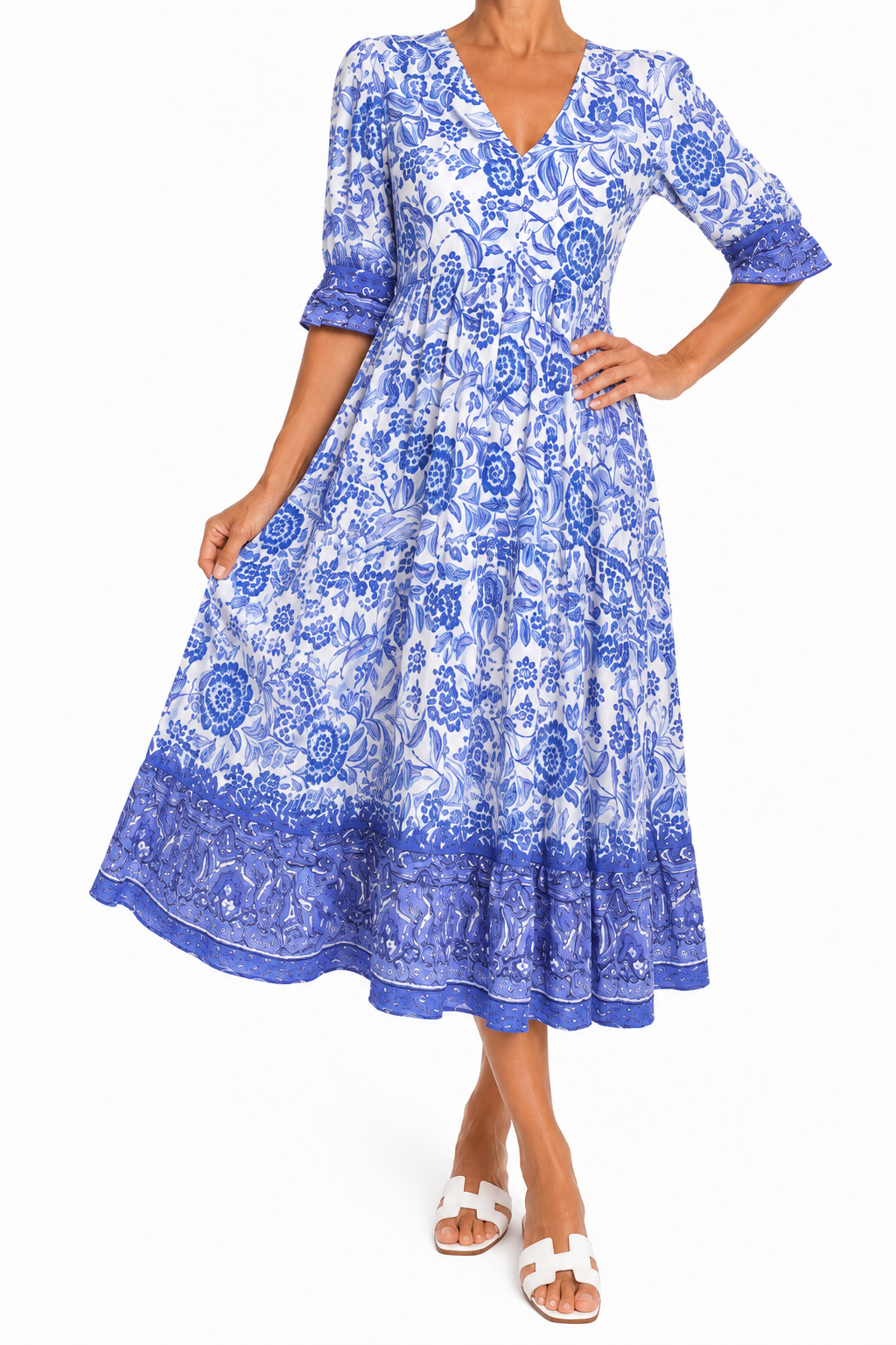 Vestido Salina — Vestido Midi Estampado