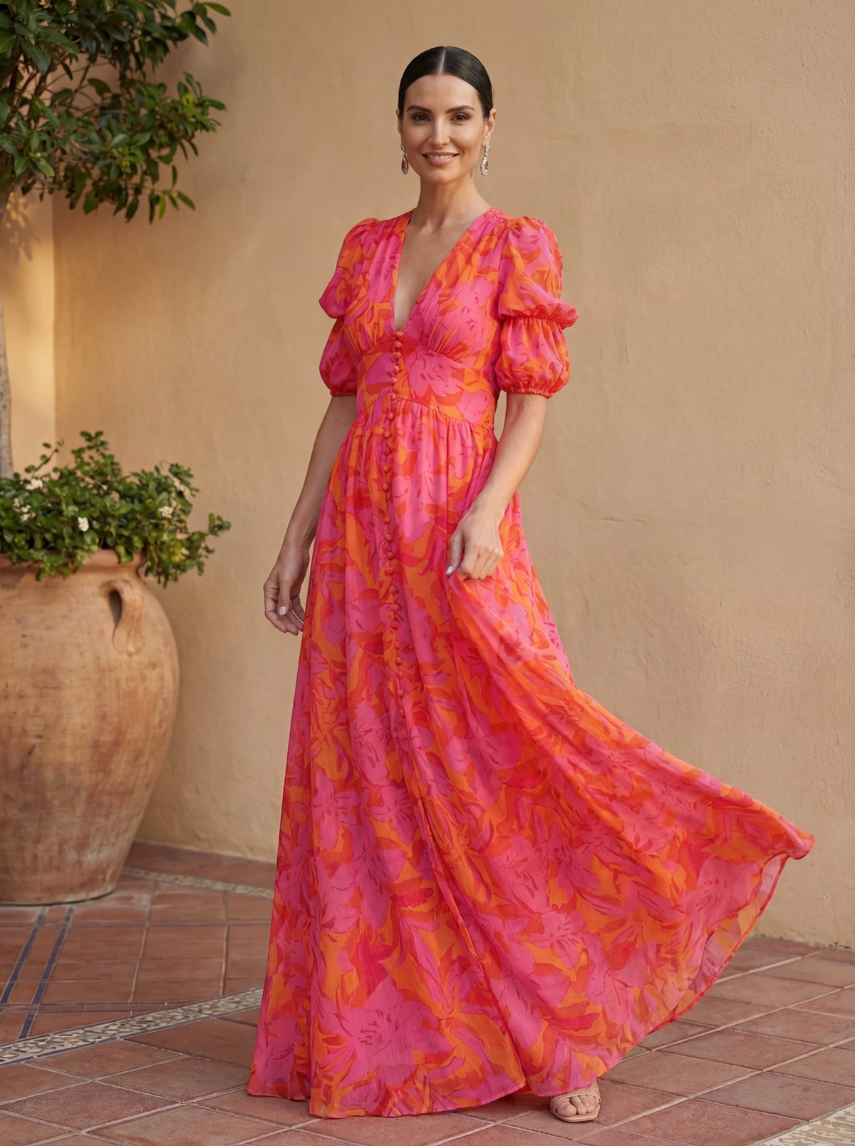 Calima vestido midi floral