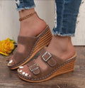 Sandalias Wedge Buckle