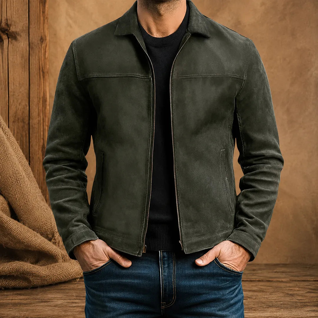 Chaqueta ligera casual en verde