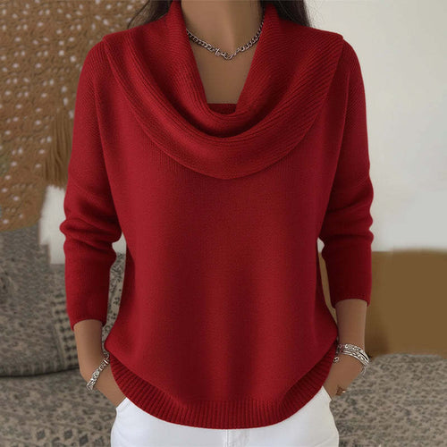 Julia — Jersey con Cuello Drapeado