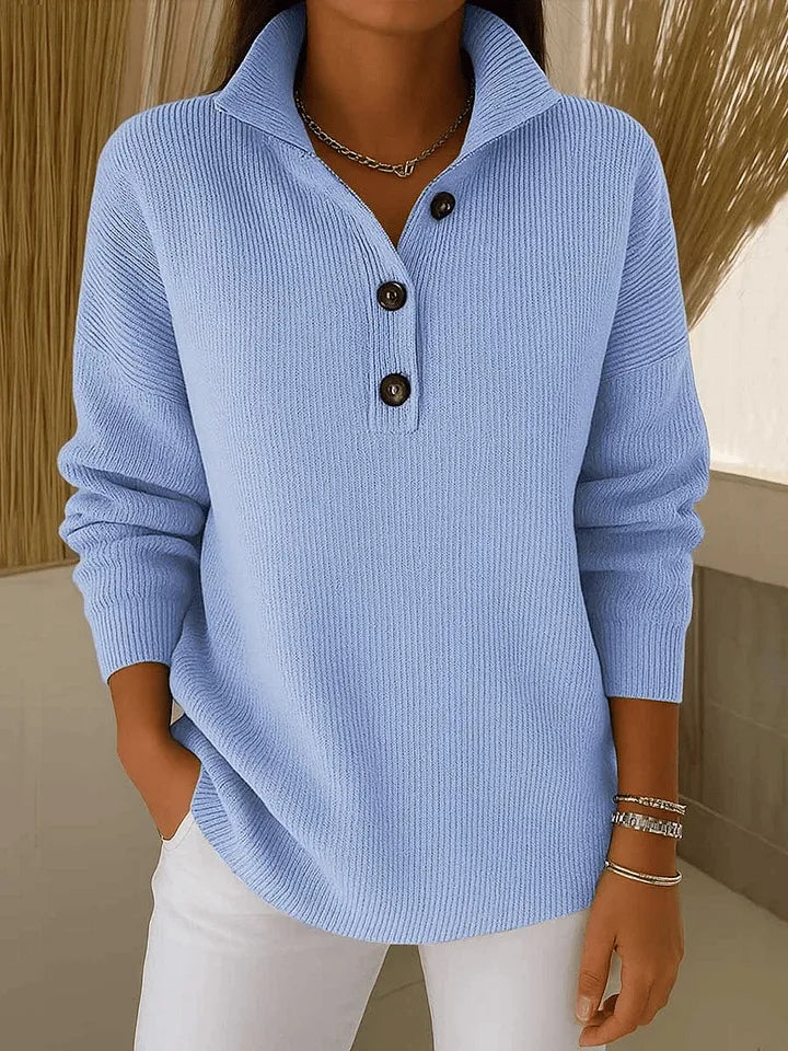 Amparo — Jersey Polo con Cuello de Pico