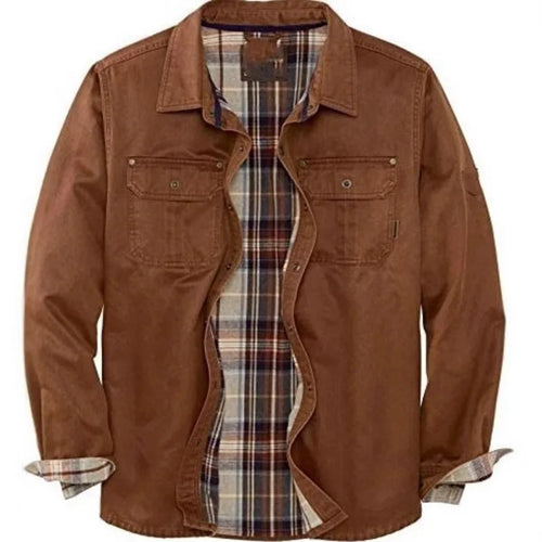 Chaqueta de algodón vintage en marrón