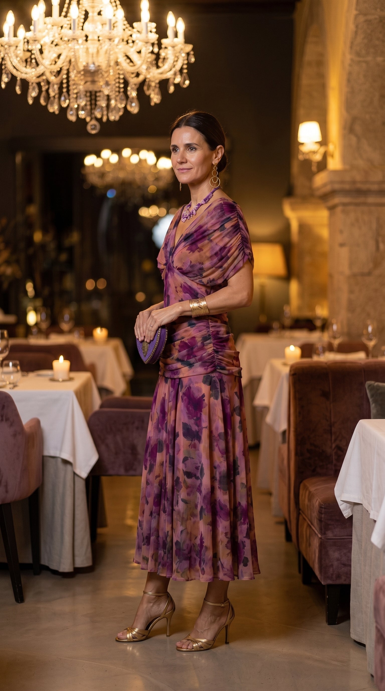 Vestido Malva — Vestido Midi Drapeado