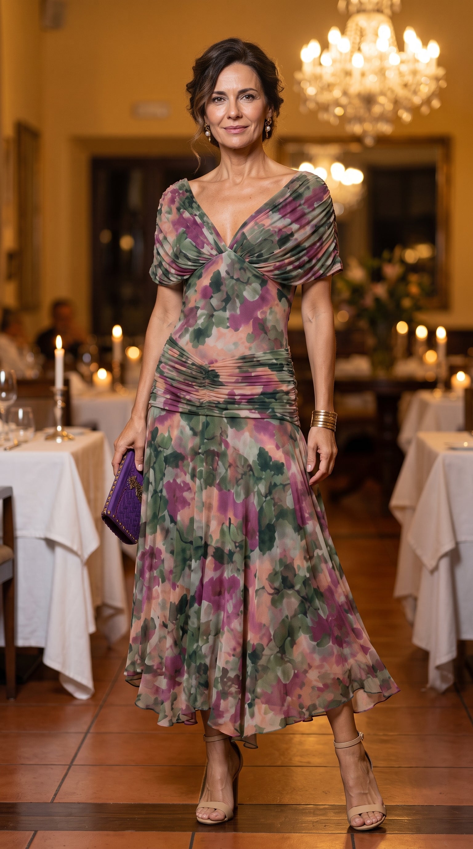 Vestido Malva — Vestido Midi Drapeado