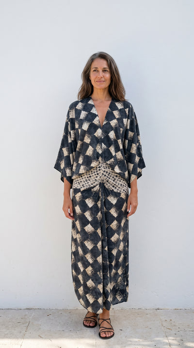 Maelia — Vestido Maxi Mosaico