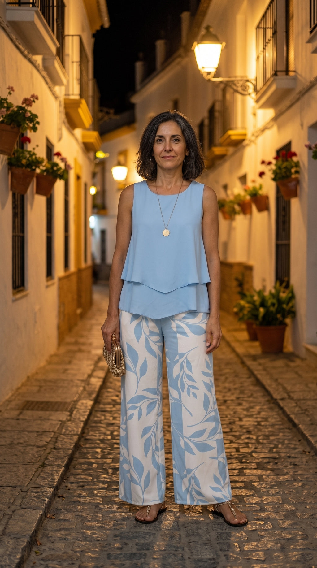 Conjunto Nahia — Top y Pantalón Palazzo