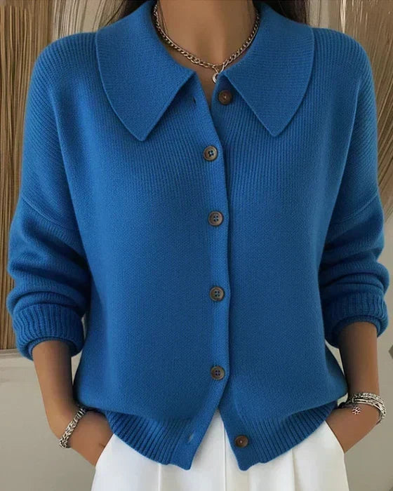 Vega — Chaqueta de Punto con Cuello Camisero
