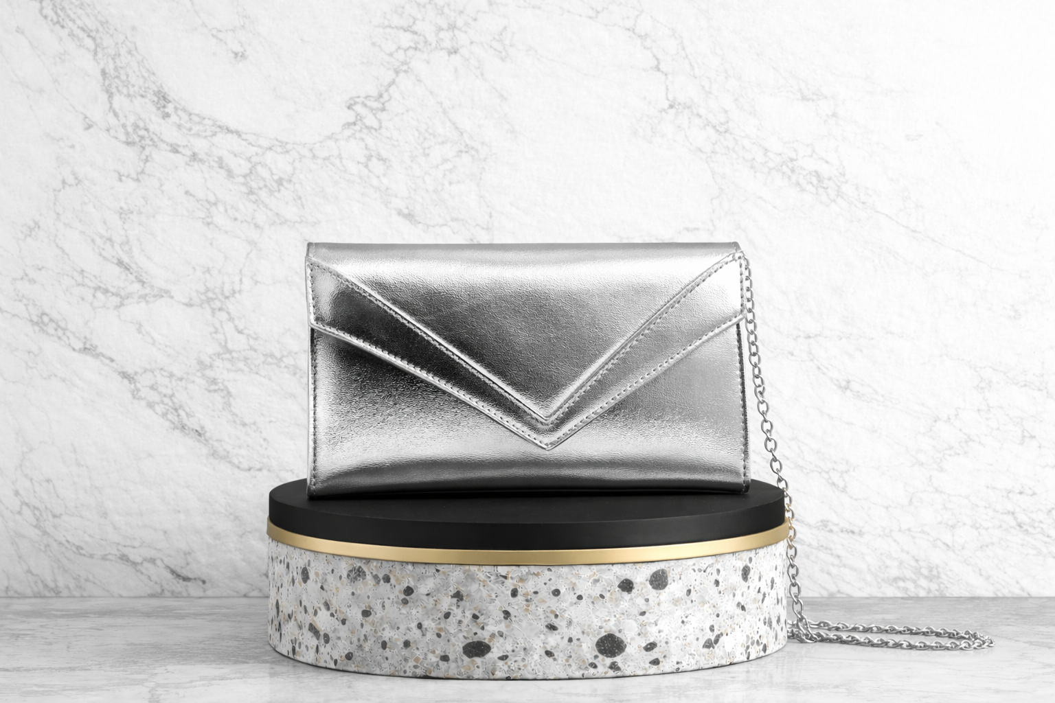 Bolso Clutch Amanda plateado