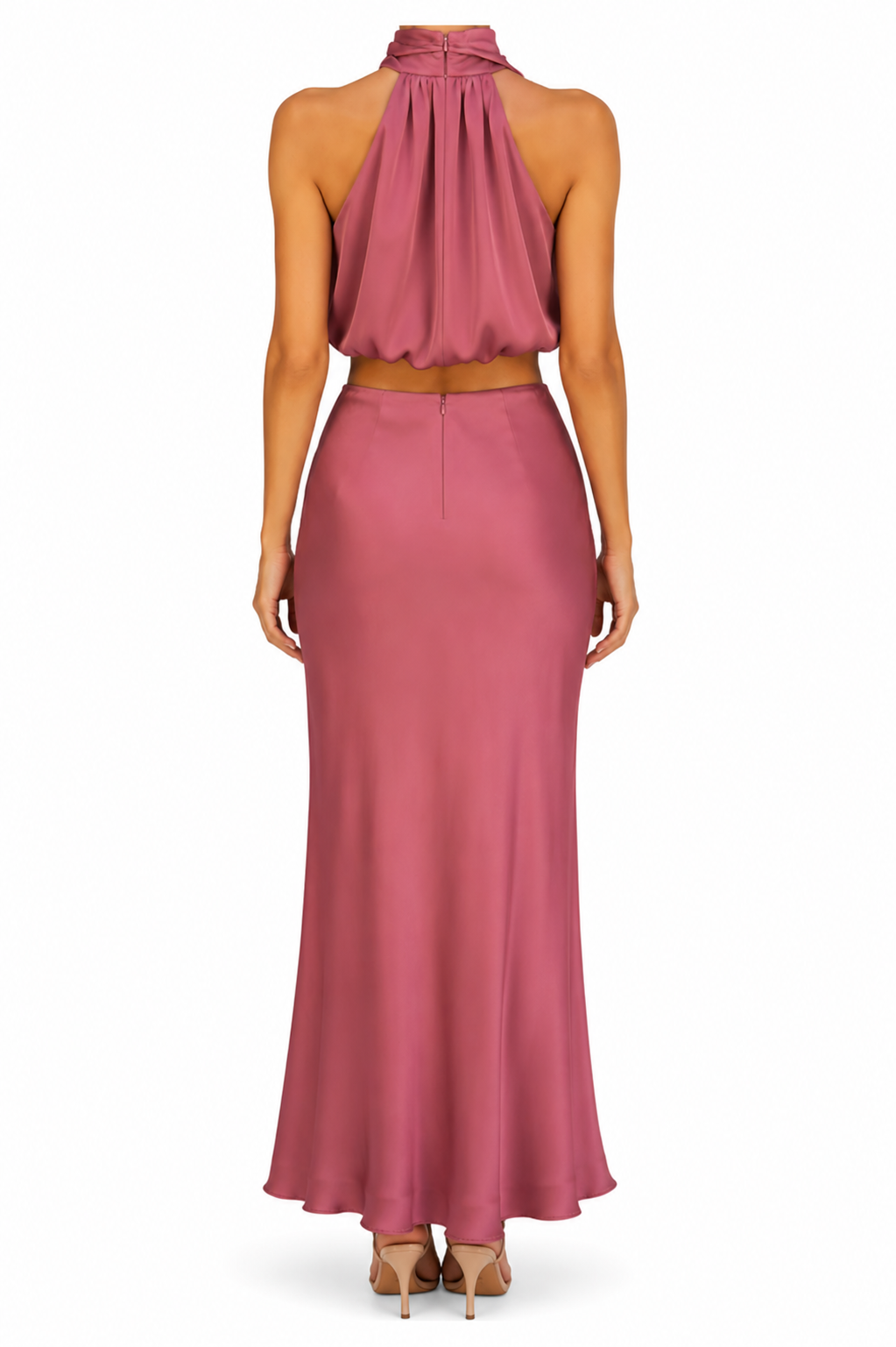 Conjunto Rosalinda — Top y Falda de Satén