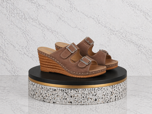 Sandalias Wedge Buckle
