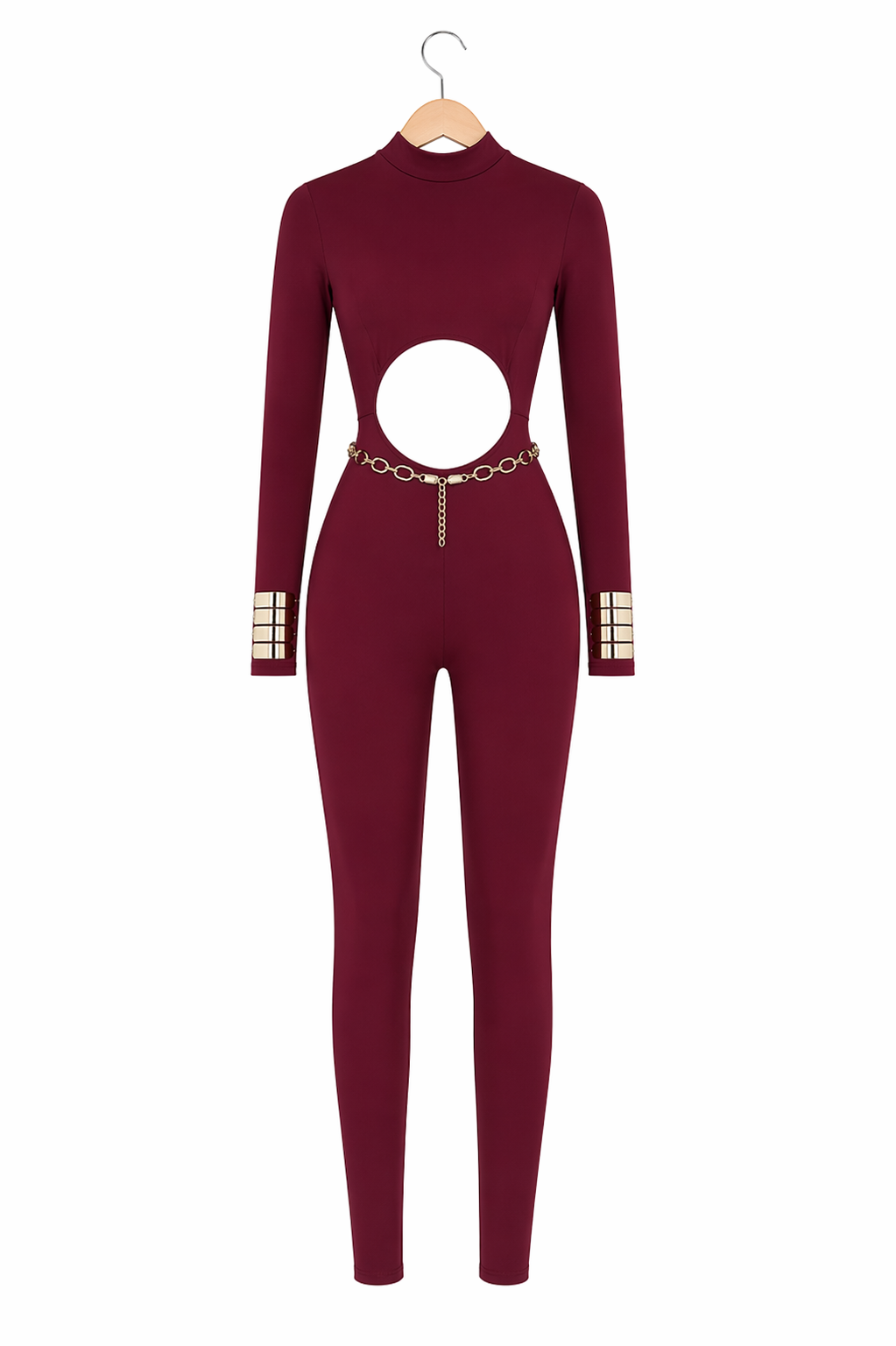 Mono BURGUNDY CUT-OUT CHAIN BACK