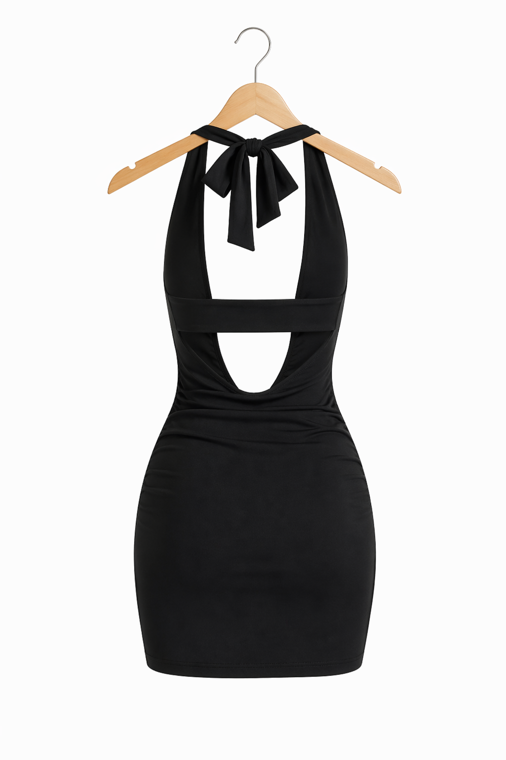 Vestido REVENGE HALTER MINI BLACK