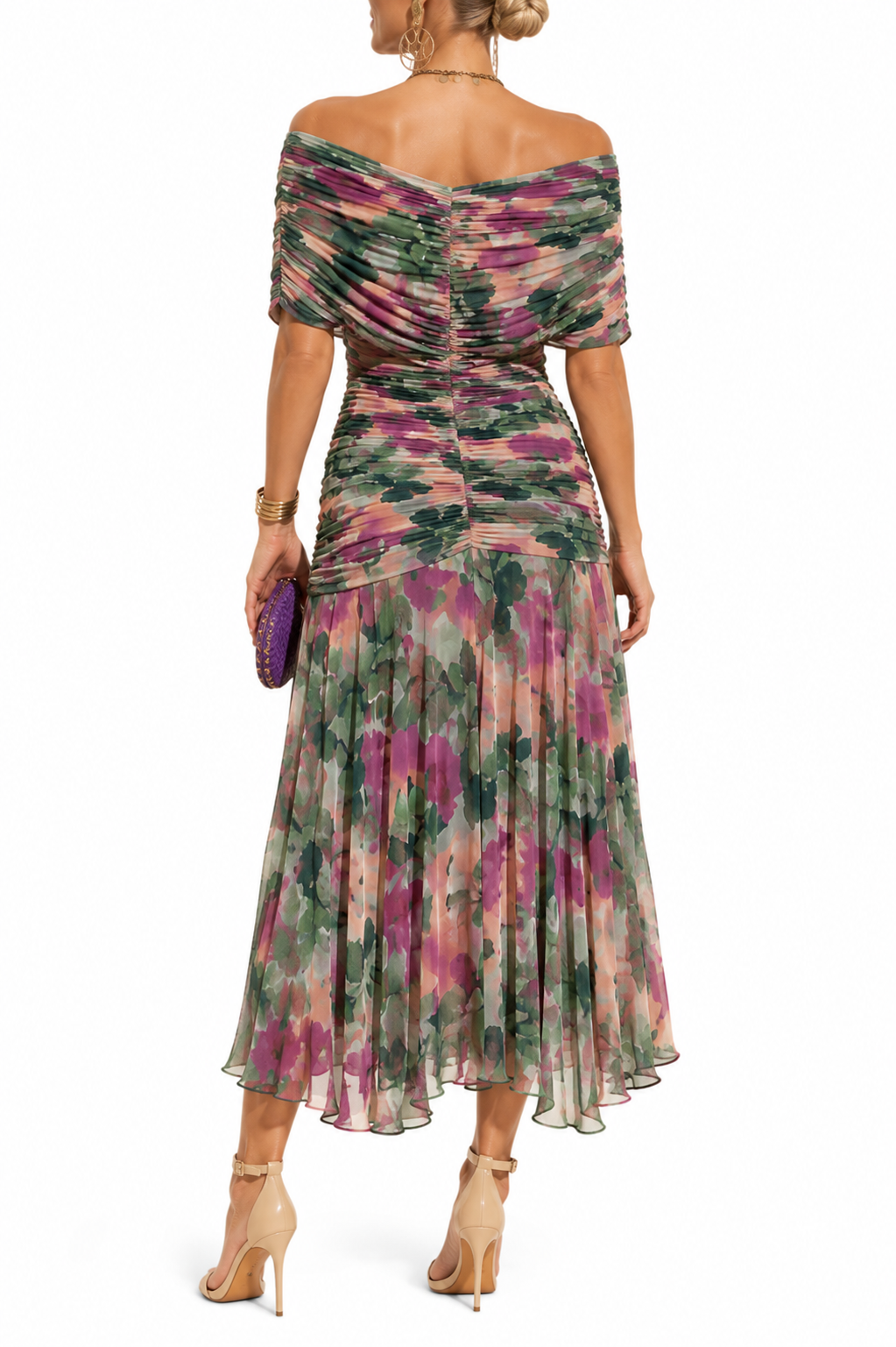 Vestido Malva — Vestido Midi Drapeado