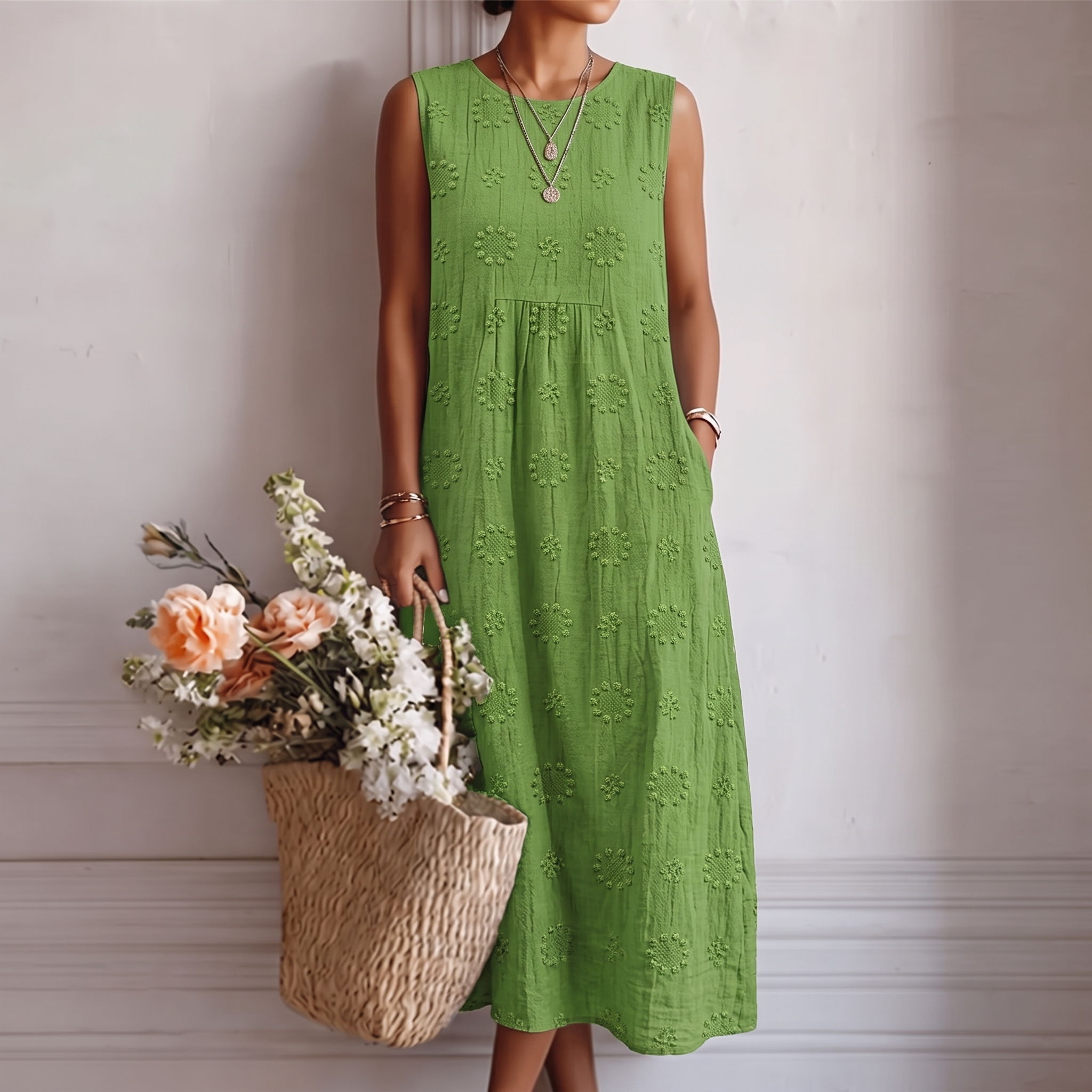 Olivia — Vestido Midi de Diario