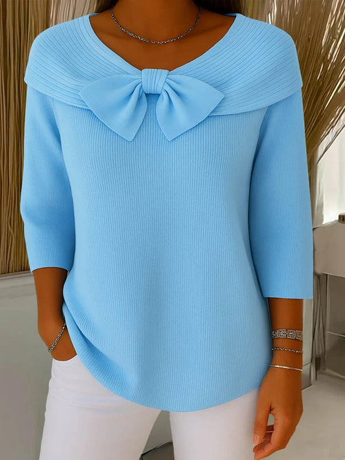 Trinidad — Jersey con Lazo y Cuello Redondo