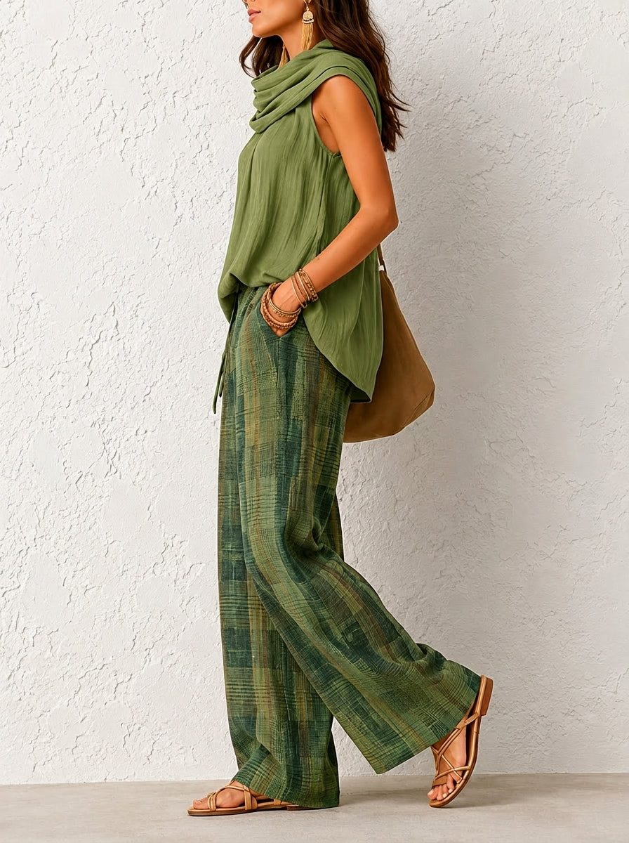 Conjunto Ana blusa fluida y pantalón ancho