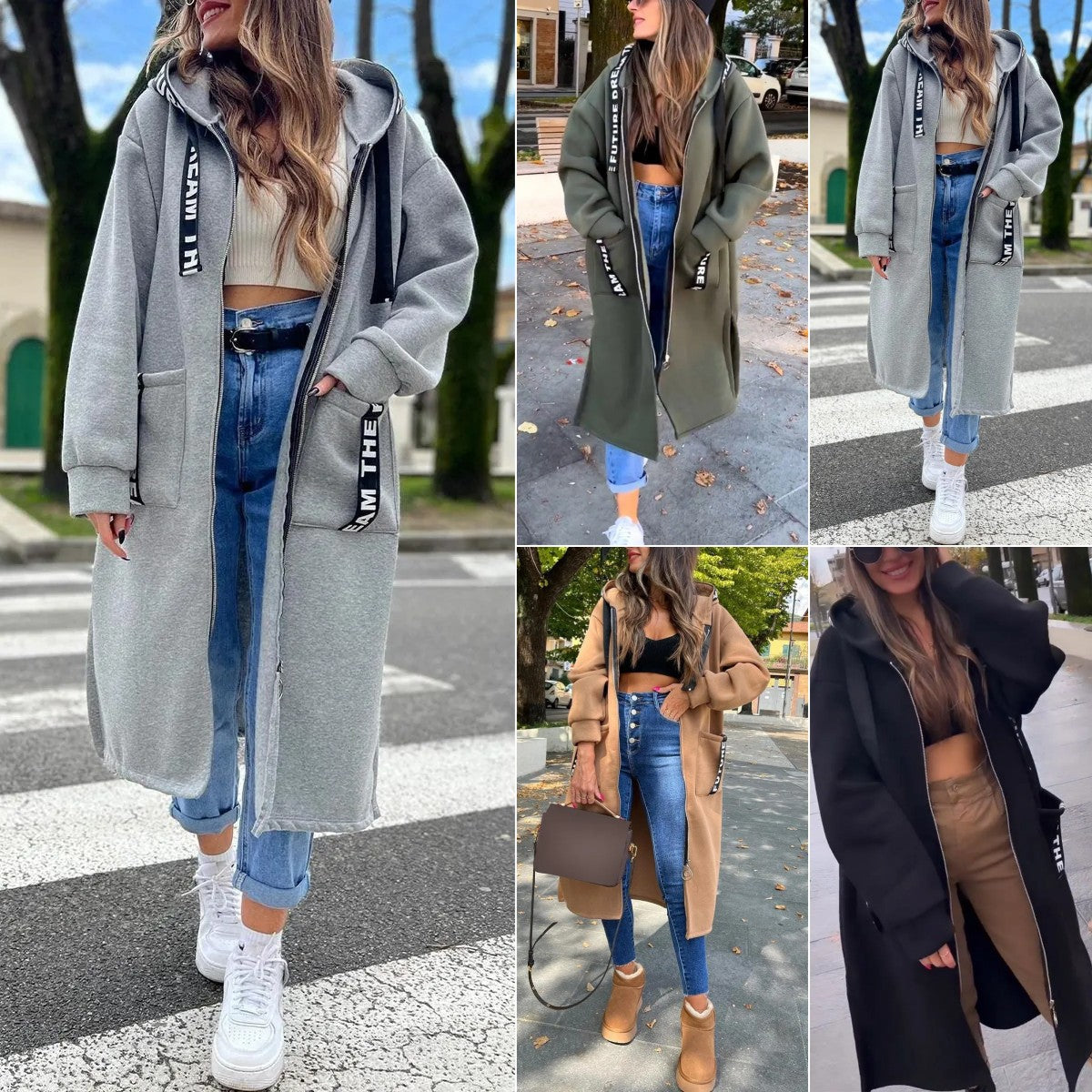 Lola — Abrigo Sudadera con Capucha