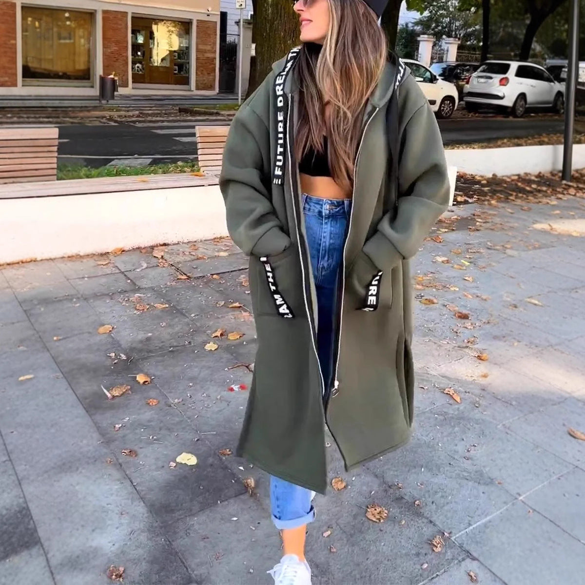 Lola — Abrigo Sudadera con Capucha